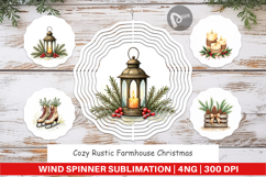 Rustic Farmhouse Christmas Wind Spinner Product Image 1