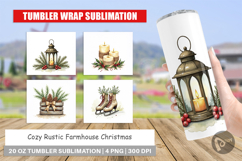 Rustic Farmhouse Christmas Tumbler Product Image 1