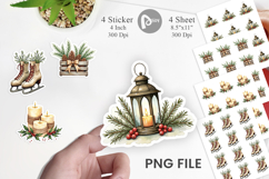 Rustic Farmhouse Christmas Sticker Product Image 1