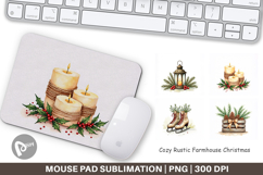 Rustic Farmhouse Christmas Mouse Pad Product Image 1