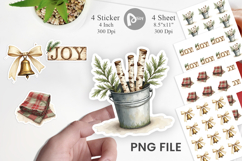 Rustic Farmhouse Christmas Sticker Product Image 1