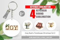 Rustic Farmhouse Christmas Keychain Product Image 1