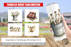 Rustic Farmhouse Christmas Tumbler Product Image 1