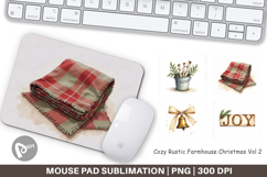 Rustic Farmhouse Christmas Mouse Pad Product Image 1
