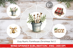 Rustic Farmhouse Christmas Wind Spinner Product Image 1