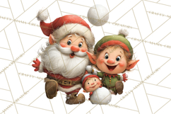 Santa Claus Christmas Clipart PNG, Cozy Watercolor Product Image 3