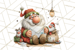 Santa Claus Christmas Clipart PNG, Cozy Watercolor Product Image 4
