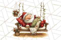 Santa Claus Christmas Clipart PNG, Cozy Watercolor Product Image 5
