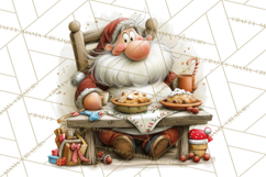 Santa Claus Christmas Clipart PNG, Cozy Watercolor Product Image 4