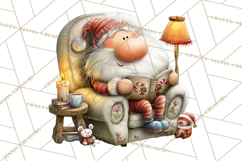 Santa Claus Christmas Clipart PNG, Cozy Watercolor Product Image 3