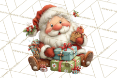 Santa Claus Christmas Clipart PNG, Cozy Watercolor Product Image 2