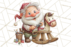 Santa Claus Christmas Clipart PNG, Cozy Watercolor Product Image 3