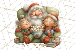 Santa Claus Christmas Clipart PNG, Cozy Watercolor Product Image 2