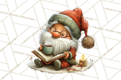 Santa Claus Christmas Clipart PNG, Cozy Watercolor Product Image 5