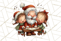 Santa Claus Christmas Clipart PNG, Cozy Watercolor Product Image 2