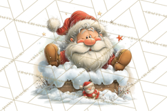 Santa Claus Christmas Clipart PNG, Cozy Watercolor Product Image 3