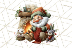 Santa Claus Christmas Clipart PNG, Cozy Watercolor Product Image 5