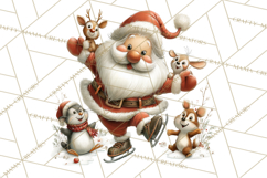 Santa Claus Christmas Clipart PNG, Cozy Watercolor Product Image 2