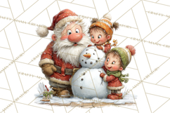 Santa Claus Christmas Clipart PNG, Cozy Watercolor Product Image 4