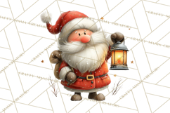 Santa Claus Christmas Clipart PNG, Cozy Watercolor Product Image 4