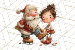 Santa Claus Christmas Clipart PNG, Cozy Watercolor Product Image 5