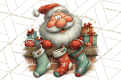 Santa Claus Christmas Clipart PNG, Cozy Watercolor Product Image 2