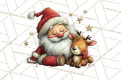 Santa Claus Christmas Clipart PNG, Cozy Watercolor Product Image 4