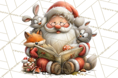 Santa Claus Christmas Clipart PNG, Cozy Watercolor Product Image 2
