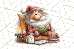 Santa Claus Christmas Clipart PNG, Cozy Watercolor Product Image 4