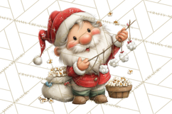 Santa Claus Christmas Clipart PNG, Cozy Watercolor Product Image 5