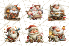 Santa Claus Christmas Clipart PNG, Cozy Watercolor Product Image 3
