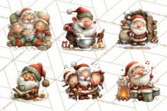 Santa Claus Christmas Clipart PNG, Cozy Watercolor Product Image 8