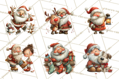 Santa Claus Christmas Clipart PNG, Cozy Watercolor Product Image 5