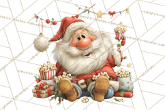 Santa Claus Christmas Clipart PNG, Cozy Watercolor Product Image 2