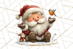 Santa Claus Christmas Clipart PNG, Cozy Watercolor Product Image 3