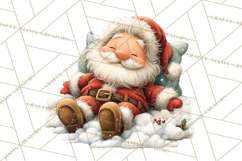 Santa Claus Christmas Clipart PNG, Cozy Watercolor Product Image 4