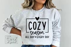 Cozy Season SVG - Sweater Weather Thanksgiving Christmas PNG Product Image 1