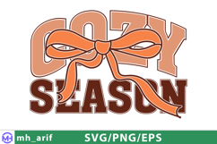 Cozy Season SVG PNG Fall Autumn Quote Cut File Product Image 1