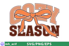 Cozy Season SVG PNG Fall Autumn Quote Cut File Product Image 1