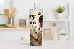 Bookish Cozy Season Tumbler Wrap PNG Product Image 2