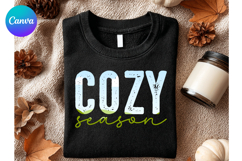 Cozy season Fall Autumn Canva Frame Shirt Design Product Image 1