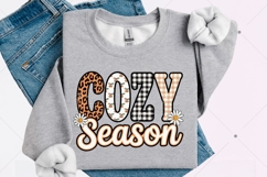 Cozy Season PNG, Retro Checkered Fall PNG, Varsity Fall png Product Image 3