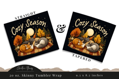 Woodland Cozy Season Tumbler Wrap PNG Product Image 3