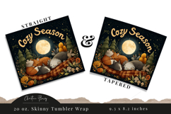 Woodland Cozy Season Tumbler Wrap PNG Product Image 3