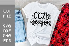 Cozy Season, Winter Holiday SVG, Hand Lettered, Cut File Product Image 1