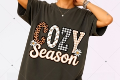 Cozy Season PNG, Retro Checkered Fall PNG, Varsity Fall png Product Image 6