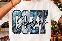 Cozy Season PNG | Blue Snowflake Winter Sublimation Design Product Image 3
