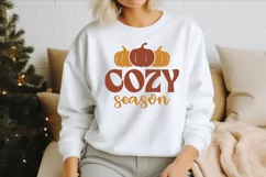 Cozy season SVG , Harvest Season SVG , Fall Pumpkin SVG Product Image 2