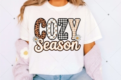 Cozy Season PNG, Retro Checkered Fall PNG, Varsity Fall png Product Image 2