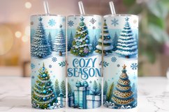 Cozy Season Tumbler Wrap, Winter Tumbler Wrap PNG, Christmas Product Image 1